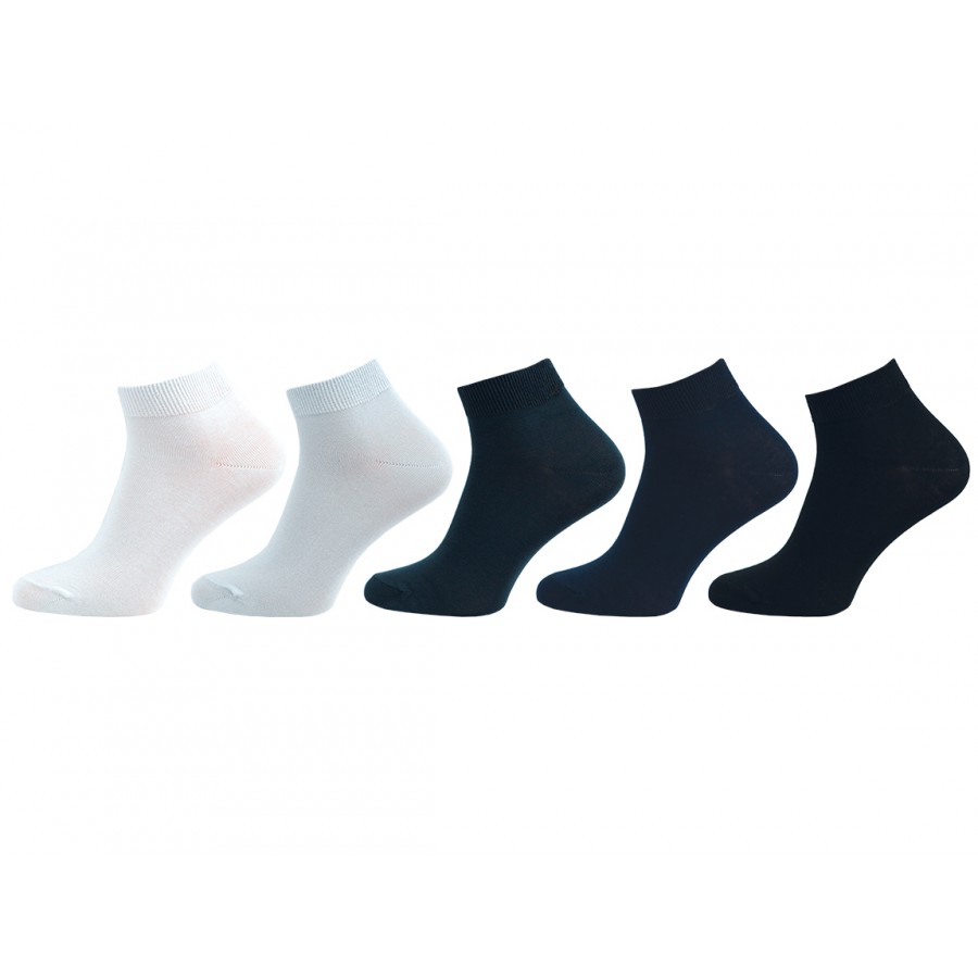 Ponožky bambus vyšší lem 1030 Vzor B - balení 5 párů