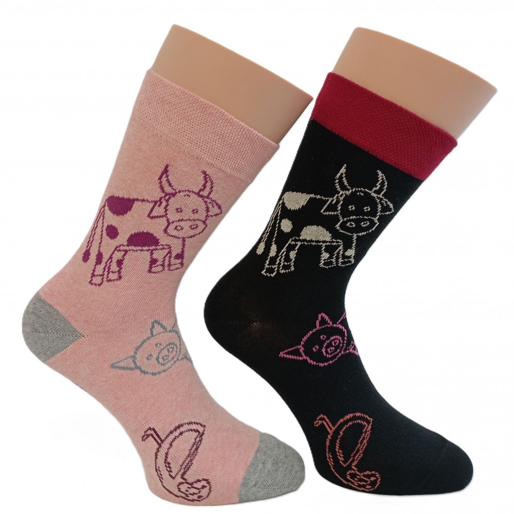 BAVLNĚNÉ VZOROVANÉ PONOŽKY PETS