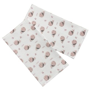 Látková plena 70x70 cm Růžová ryba (balení 5 ks)