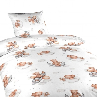 Povlečení bavlna Teddy Bear plane