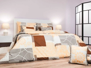 Povlečení bavlna Bluemoon nugát 