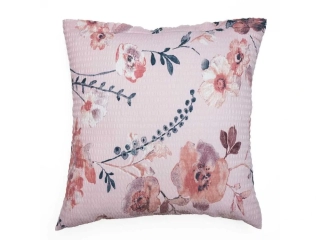 Povlak na polštář krep Kvítí na pudrovém 