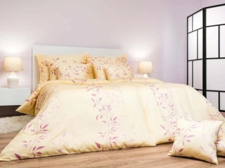 Povlečení flanel Mandevila pudrová na banánovém