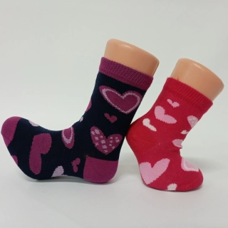 Dětské bavlněné ponožky SRDÍČKA