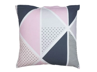 Povlak na polštář bavlna Pyramidy pudrové