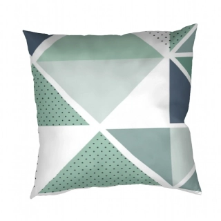 Povlak na polštář bavlna Pyramidy mentol