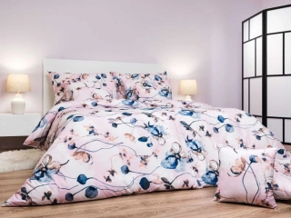 Povlečení bavlna Bloom elegance pudrová
