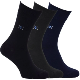 Zdravé ponožky klasické pánské bambusové barevné elastické oblekové ponožky mix - 71002 - 3 páry