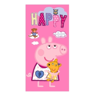 Osuška Prasátko Pepina a Medvídek Teddy 70x140 cm