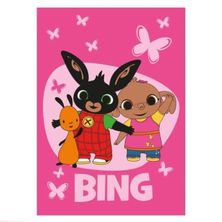 Dětská fleecová deka Králíček Bing Butterflies