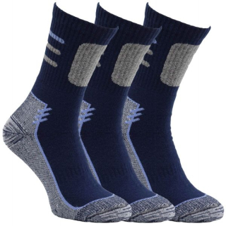 OXSOX Active pánské jednobarevné bavlněné sportovní froté ponožky mix2 - 51003X - 3 páry