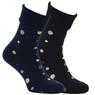 OXSOX dámské barevné teplé froté ponožky bubliny mix - 65002 - 2 páry