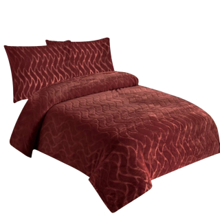 Povlečení mikroflanel struktura Vlnka cihlová