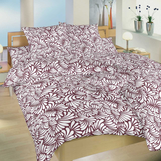 Povlečení bavlna Iluze bordó