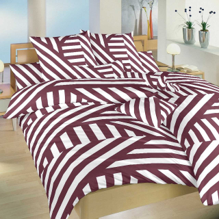 Povlečení bavlna Zebra bordó