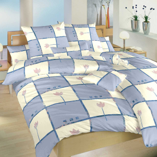 Povlečení bavlna Tulipán světle modrý