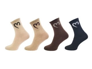 Dámské vlněné ponožky NOVIA | 1238 merino srdce