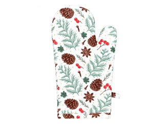 Vánoční kuchyňská chňapka 1 ks Šišky BY101