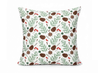 Vánoční povlak bavlna Šišky BY101