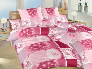 Povlečení bavlna Pampelišky 3D vínové