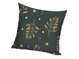 Vánoční povlak Šedé kouzlo jmelí 40x40 cm