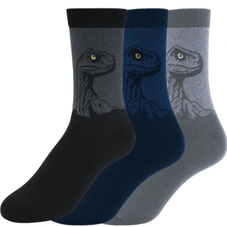 VIO dětské chlapecké barevné bavlněné elastické ponožky T-rex kluk - 8102626 -  3 páry