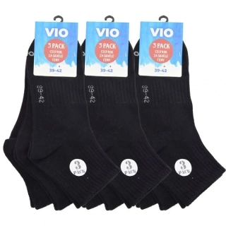 OXSOX Active unisex bavlněné kotníkové sportovní jednobarevné ponožky  černá - 53010 - 9 párů
