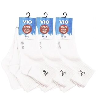 OXSOX Active unisex bavlněné kotníkové sportovní jednobarevné ponožky  bílá  - 53010 - 9 párů