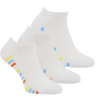 RS dámské barevné veselé bavlněné letní sneaker ponožky mix - 15360 - 3 páry