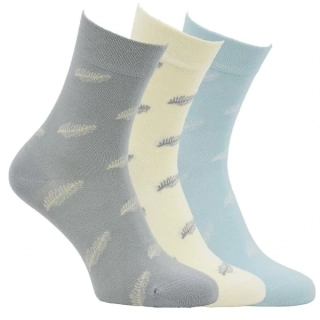 RS dámské viskózové vzorované ponožky s jemným svěrem mix - 11927 - 3 páry