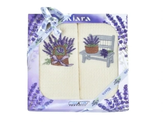 Dárková sada utěrek KIARA Lavička a košík (2 ks)