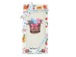 Dárkové balení utěrky SWAN Velikonoční košík 50x70 cm 1 ks
