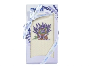 Dárkové balení utěrky SWAN Levandule košík 50x70 cm 1 ks