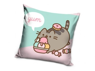 Povlak na polštářek Kočička Pusheen svačinka 40x40 cm
