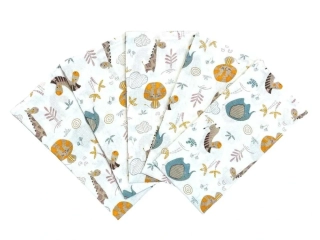 Látková plena 70x70 cm Africká zvířata (balení 5 ks)