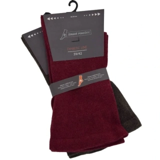 Zdravé ponožky unisex bavlněné elastické rozšířené jednobarevné ponožky mix - 31122 - 2 páry