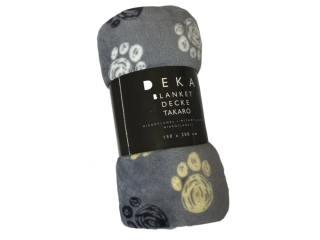 Mikroflanelová deka vzor B - DK01/TLAPKY