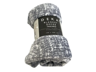 Mikroflanelová deka NOVIA | vzor N melír