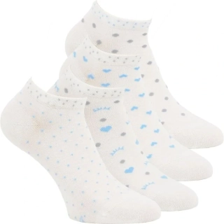 Zdravé ponožky dámské barevné módní bavlněné letní sneaker ponožky mix9 - 4 páry - 64014