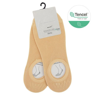 Zdravé ponožky letní nízké sneaker Modalové neviditelné jednobarevné ponožky béžová - 98006 - 4 páry