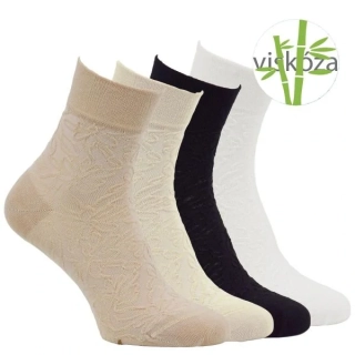 Zdravé ponožky dámské jemné zkrácené viskózové barevné elastické ponožky mix - 62005 - 4 páry