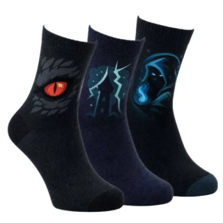 VIO dětské chlapecké barevné bavlněné elastické ponožky Fantasy kluk - 81035 - 3 páry