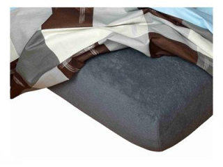 Froté prostěradlo - tmavě šedá C