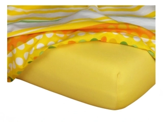 Jersey prostěradlo - tmavě žlutá B