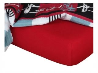 Jersey prostěradlo - vínová C