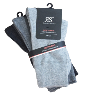 RS klasické pánské bavlněné jednobarevné elastické ponožky s jemným svěrem mix24 Detail produktu - 31216 -  3 páry