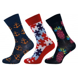 Ponožky Happy Socks kotva - 3 páry 1003