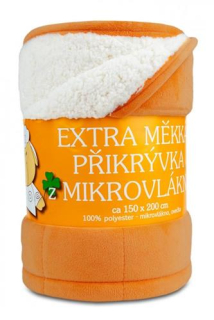 Deka mikrovlákno Ovce prošev rezavá/bílá 
