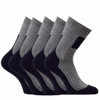 unisex sportovní funkční ponožky OXSOX šedá - 5 párů Kód zboží: OX5200120_šedá