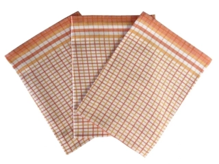 Utěrky Bambus 50x70 cm Kostka malá oranžová, 3 ks